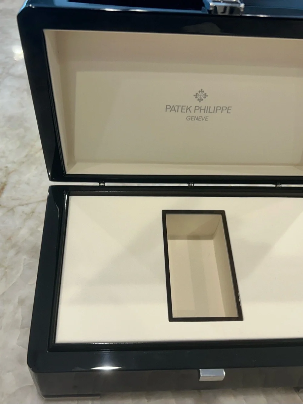 Patek Philippe dark brown and Cream Watch Box